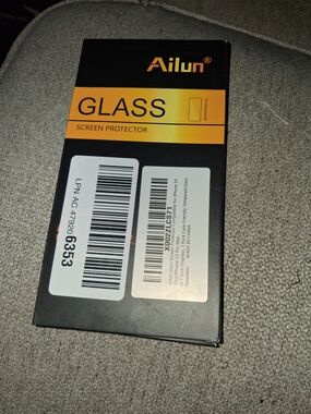 Ailun Glass Screen Protector - Black with Yellow-Orange Accent
